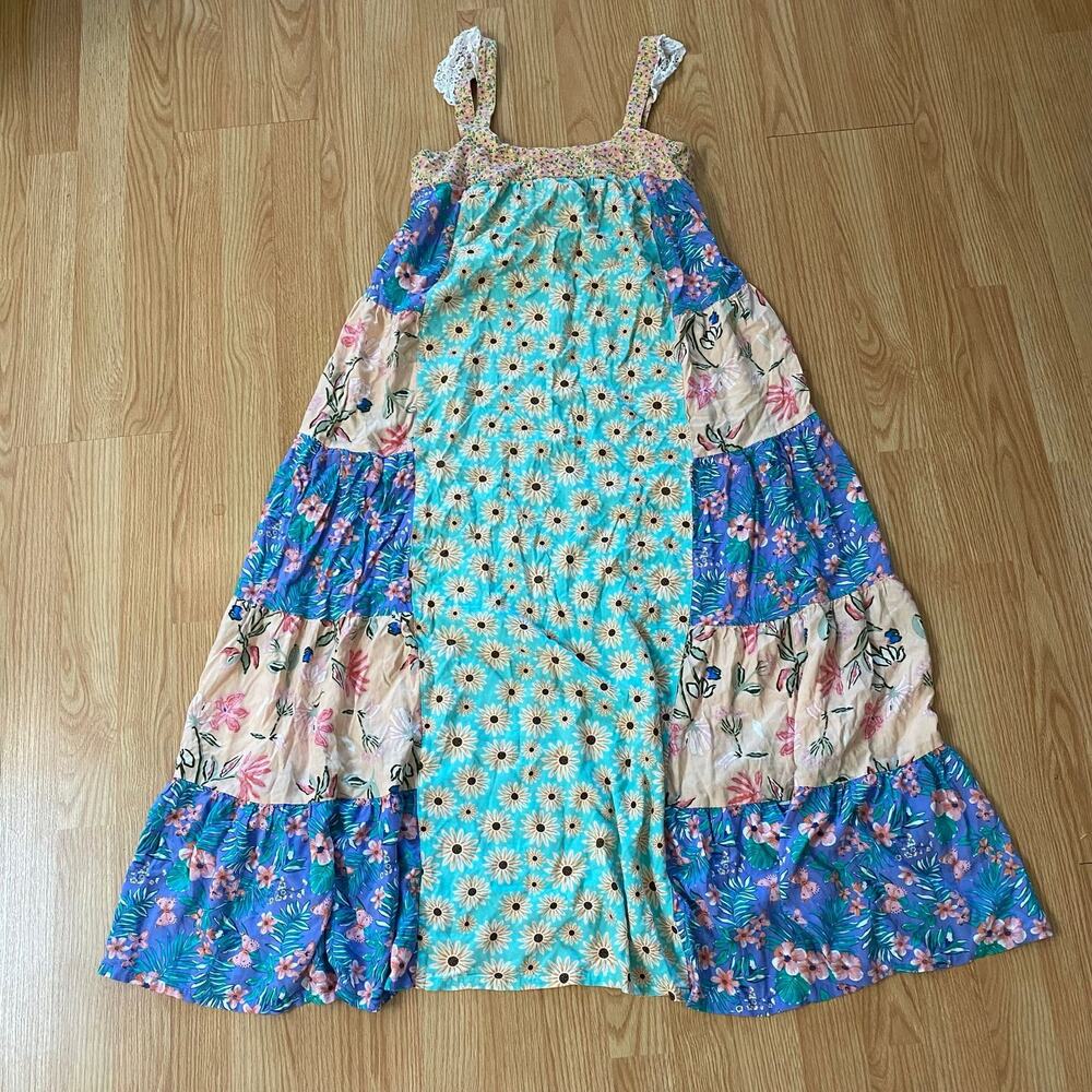 Handmade Boho Floral Dress Best Fit Size Small - Picture 3 of 6